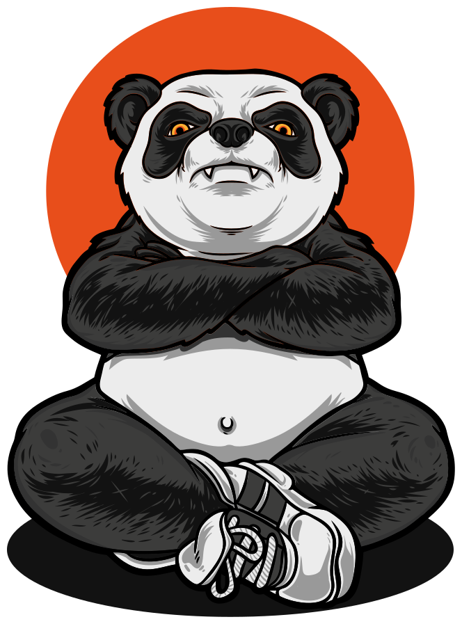 Kids vinyl rug cool panda - TenStickers