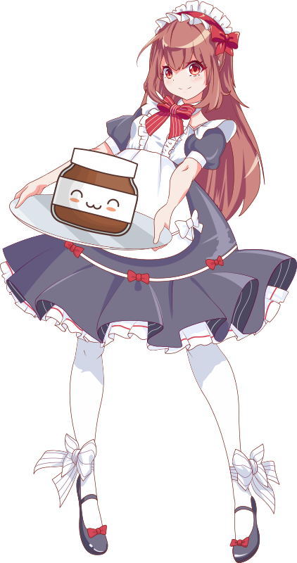 Kids vinyl rug anime girl enjoying nutella - TenStickers