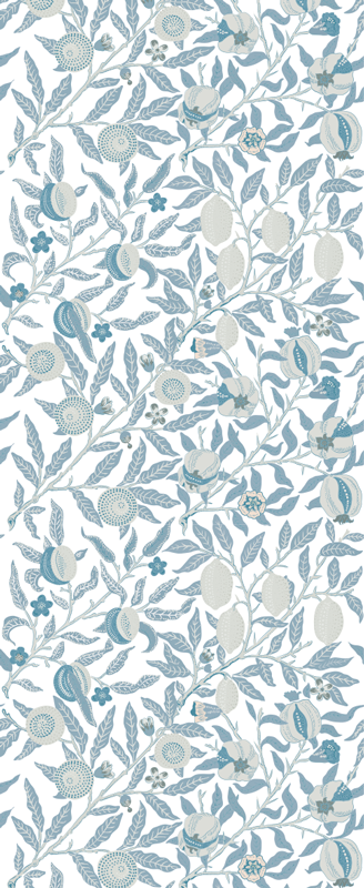 Bathroom vinyl rug with blue floral victorian design - TenStickers