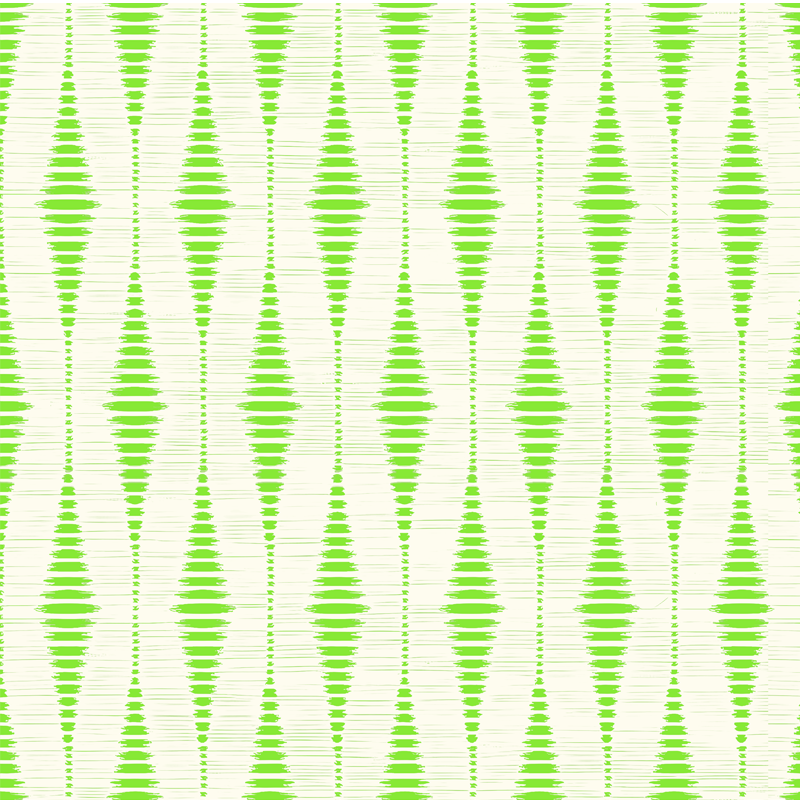 Geometric vinyl rug in green rabaul ikat design - TenStickers