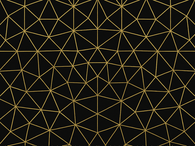 Geometric vinyl rug midnight gold pattern - TenStickers