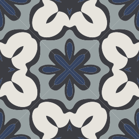 Bathroom vinyl rug in hydraulic blue gracia style - TenStickers