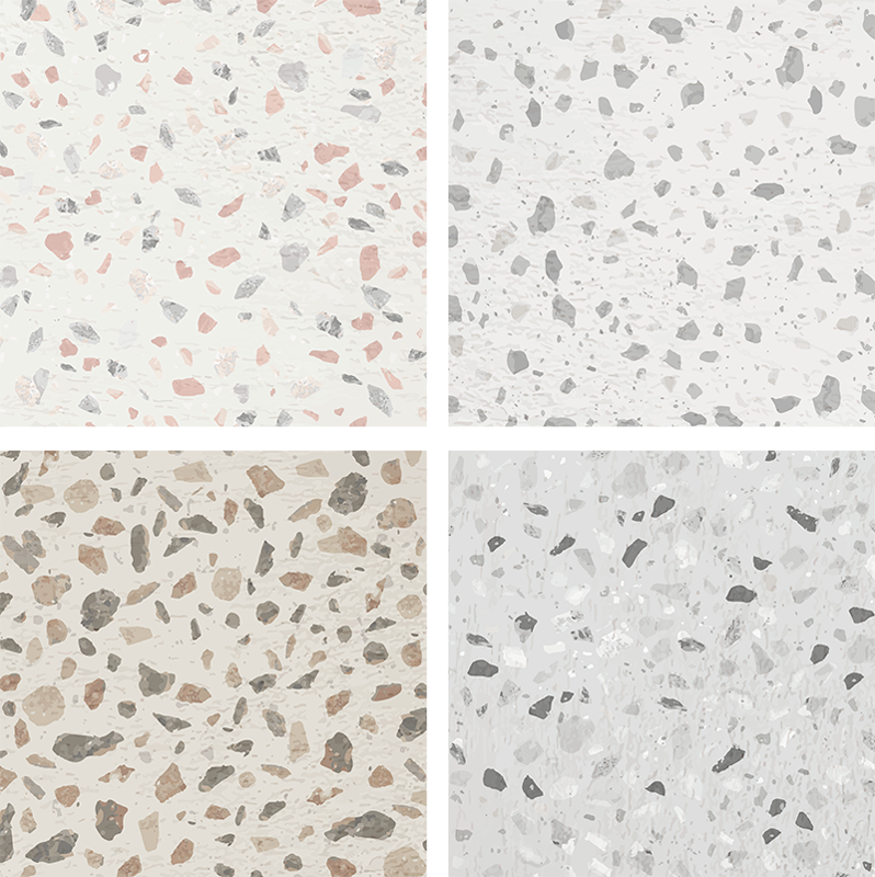 Terrazzo texture kitchen vinyl rug - TenStickers
