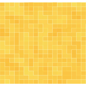 Kitchen vinyl rug in detail yellow gold mosaic - TenStickers