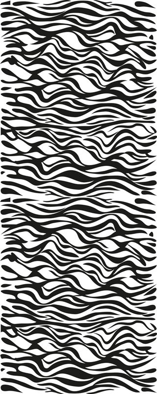 Kitchen vinyl rug zebra background refrigerator - TenStickers