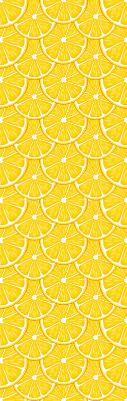Kitchen vinyl rug with orange pattern design - TenStickers