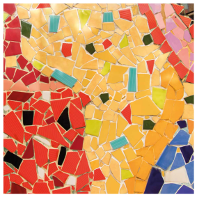 Kitchen vinyl rug with detailed colored mosaic - TenStickers