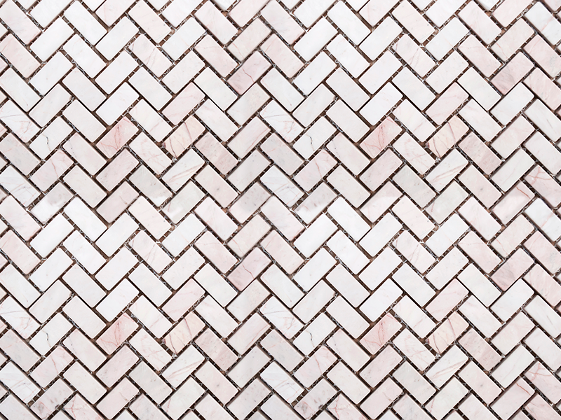 Kitchen vinyl rug in herringbone marble design - TenStickers