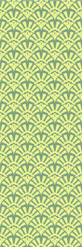 Lemon color 70s pattern kitchen vinyl rug - TenStickers