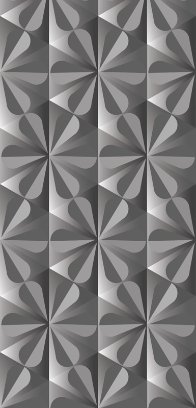 Kitchen vinyl rug with vintage geometric flower design - TenStickers