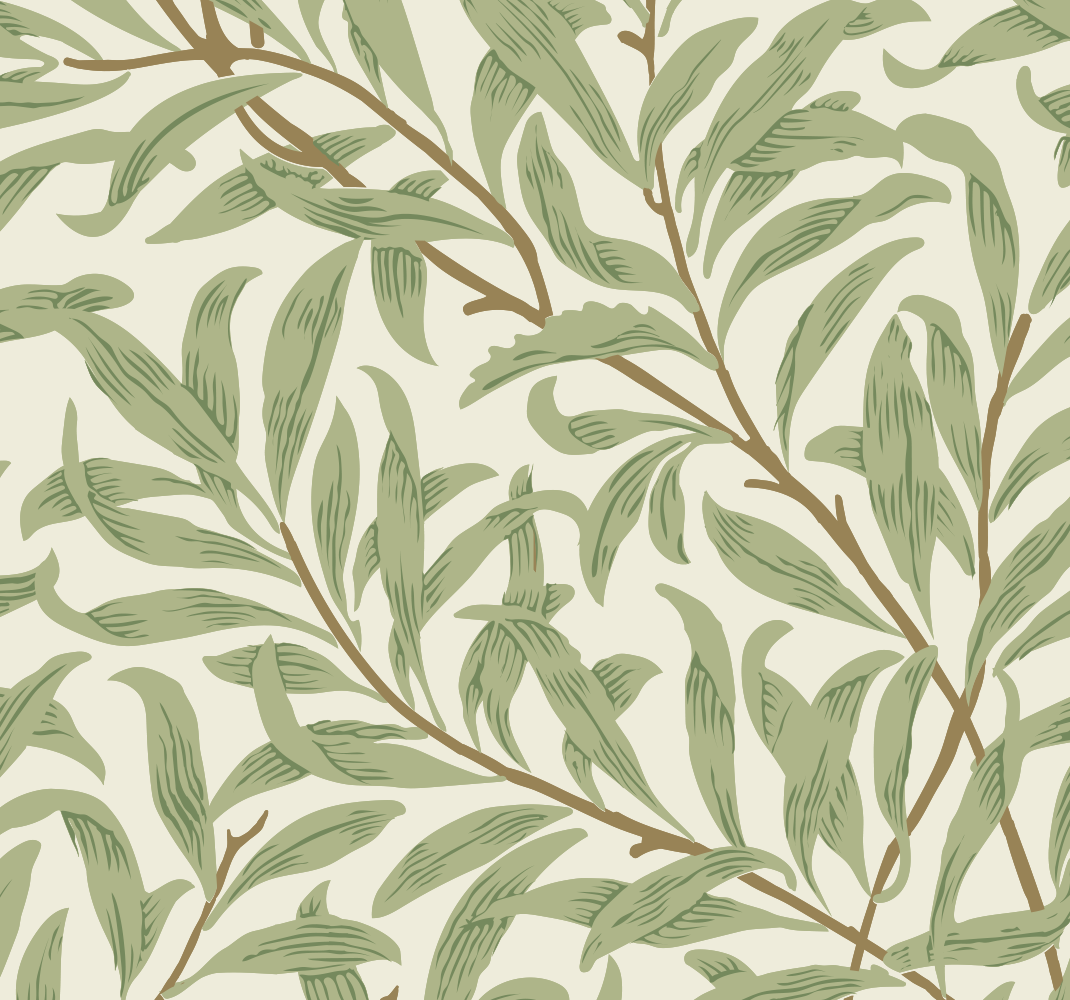 Kitchen vinyl rug with botanical green plants - TenStickers