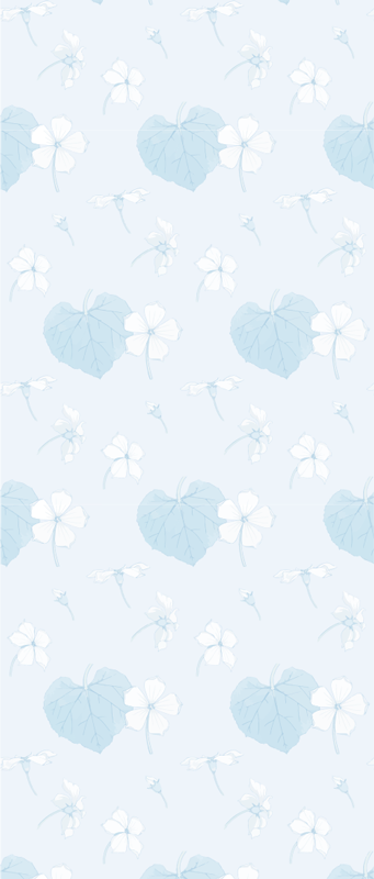 Bedroom vinyl rug with 80's scenic floral design - TenStickers