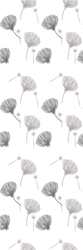 Bedroom vinyl rug with meadow flowers design on white - TenStickers