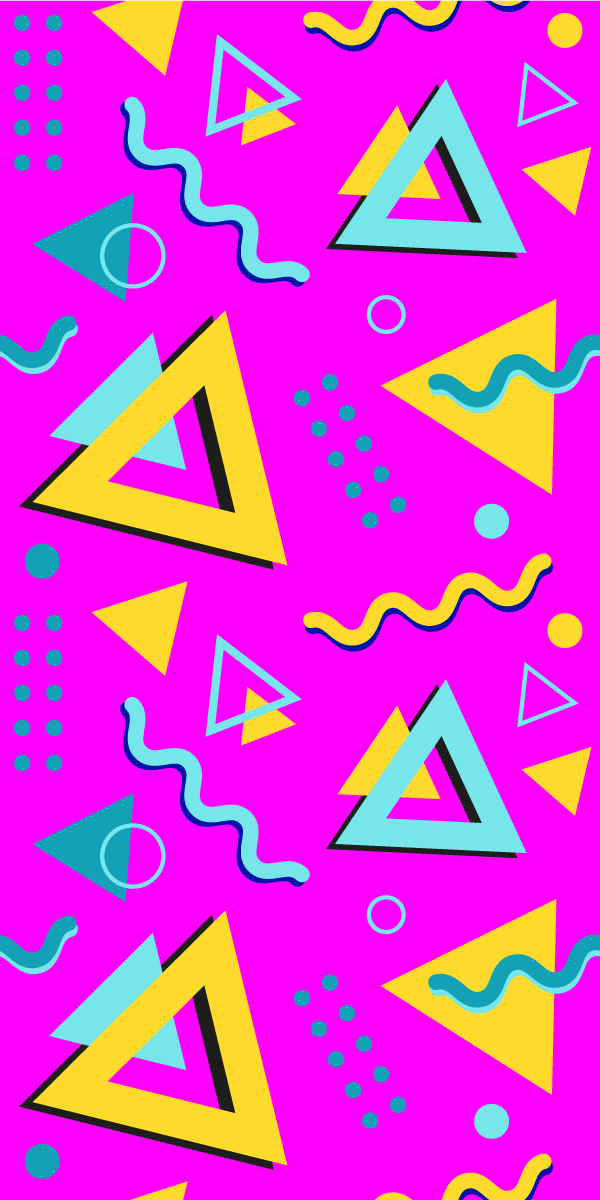 Bedroom vinyl rug in memphis retro 80s style - TenStickers