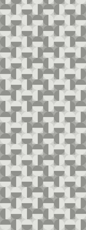 Bedroom vinyl rug in nordic gray circle design - TenStickers