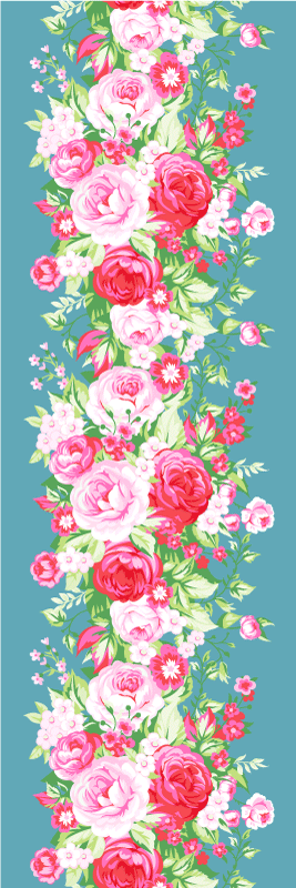 Bedroom vinyl rug in turquoise shabby chic design - TenStickers