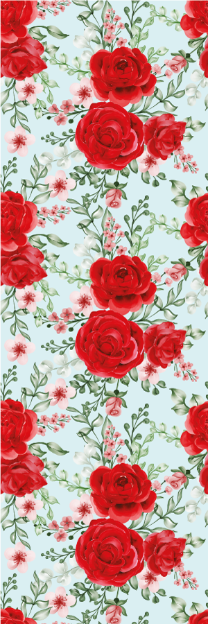 Bedroom vinyl rug in grandmillennial floral design - TenStickers