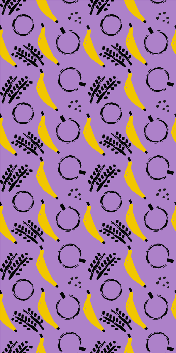 Bedroom vinyl rug in african purple banana design - TenStickers