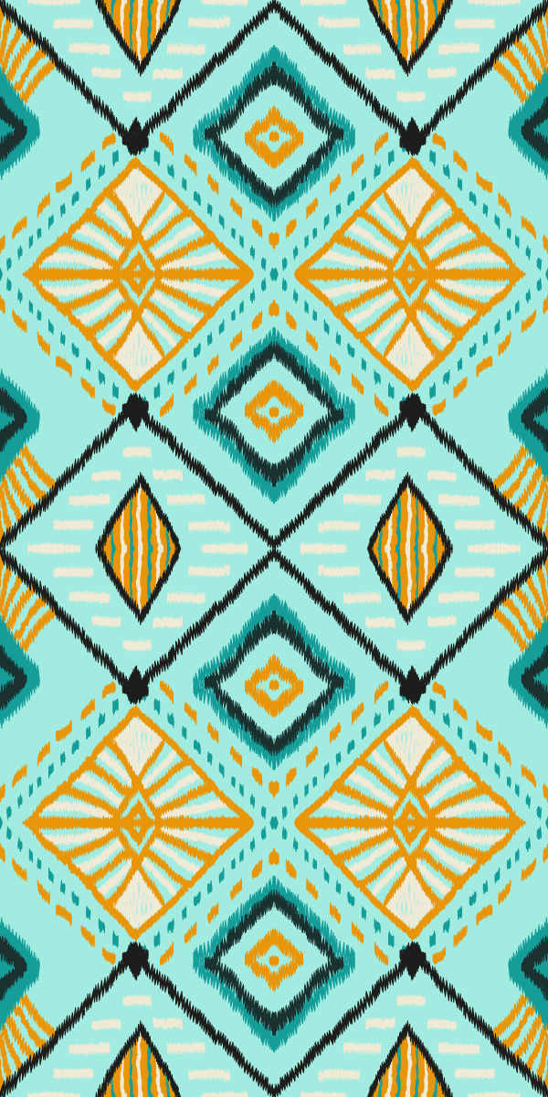 Bedroom vinyl rug with abstract geometric design - TenStickers