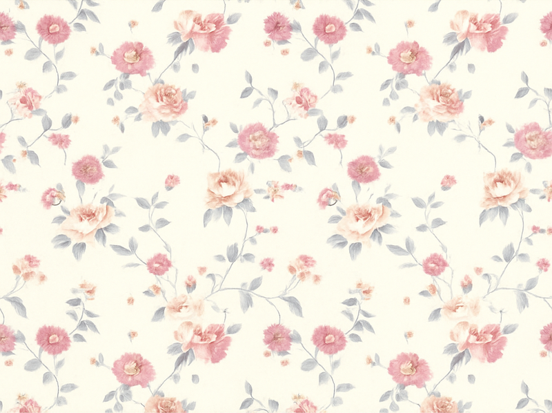 Bedroom vinyl rug with floral textile design - TenStickers