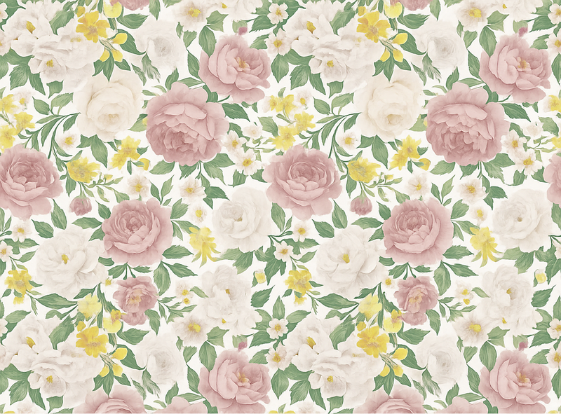 Smokey mysterious botanical motif bedroom vinyl rug - TenStickers