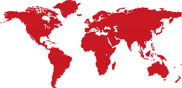 Bedroom vinyl rug red lines world map - TenStickers