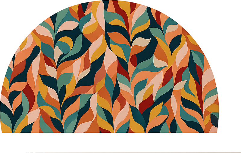 Bedroom vinyl rug with abstract jungle motifs - TenStickers