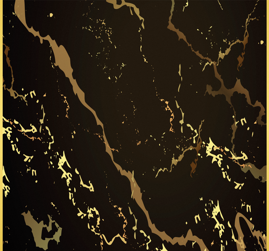 Office vinyl rug marble texture black gold - TenStickers