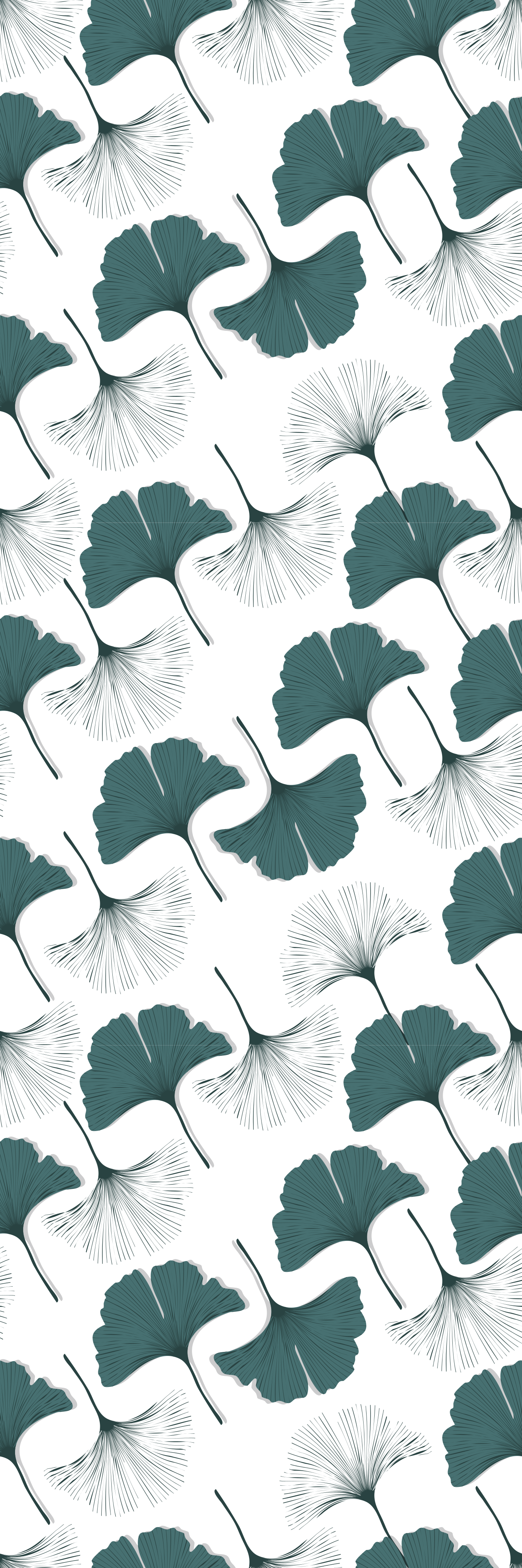 Office vinyl rug ginkgo leaves design - TenStickers