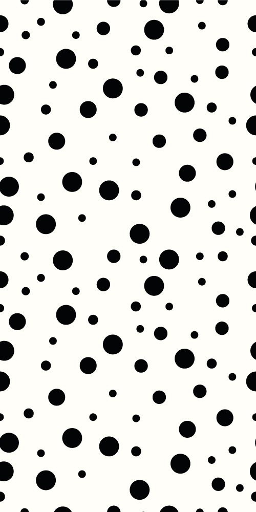 Polka black and white pattern bedroom vinyl rug - TenStickers