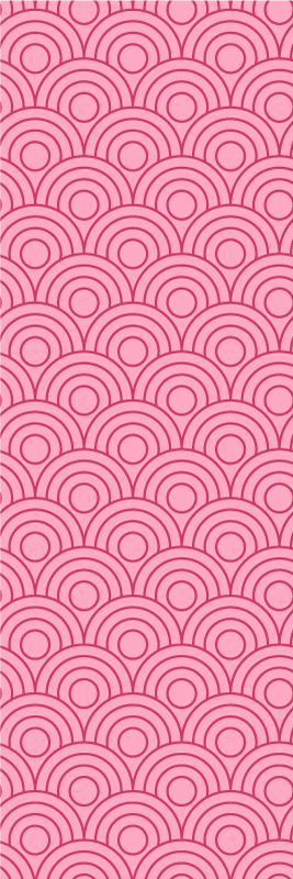 Bedroom vinyl rug in dark and light pink design - TenStickers