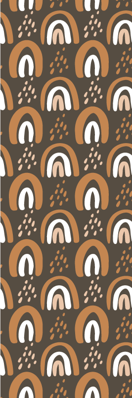 Bedroom vinyl rug with rain and drop rainbows pattern - TenStickers