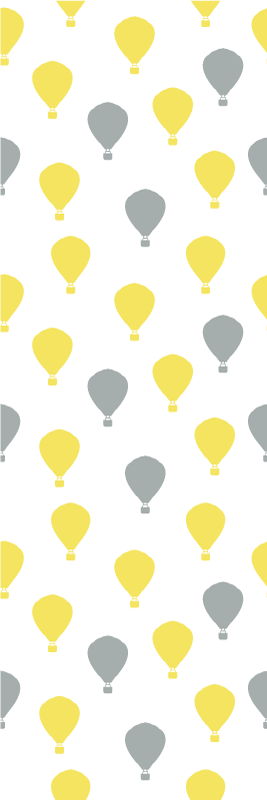 Bedroom vinyl rug in pantone air balloon design - TenStickers