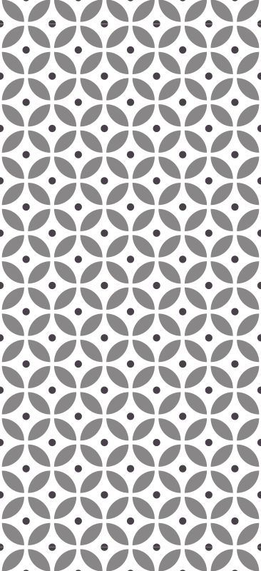 Bedroom vinyl rug with nordic style circles - TenStickers