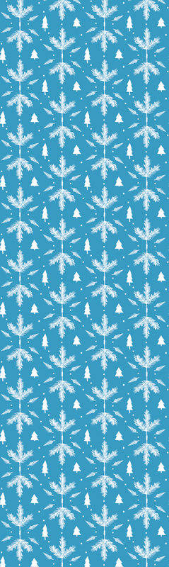 Bedroom vinyl rug in nordic folk blue - TenStickers