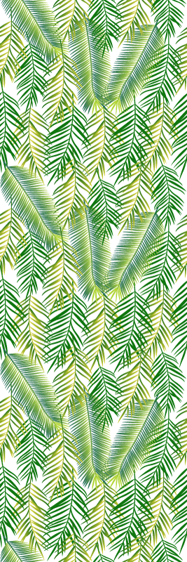Bedroom vinyl rug with ornamental green plants - TenStickers