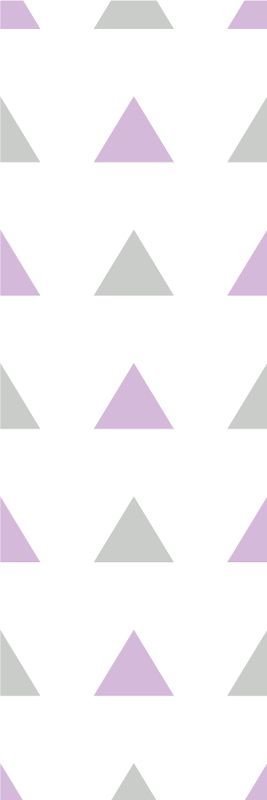 Bedroom vinyl rug in gray and purple triangles - TenStickers