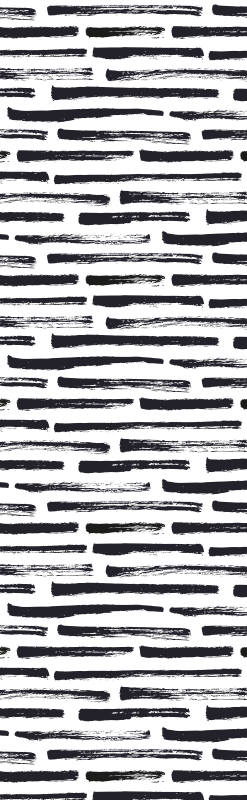 Bedroom vinyl rug with vintage black lines on white - TenStickers