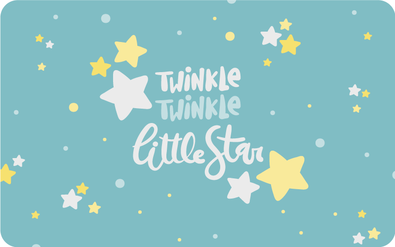 Wonderful star twinkles vinyl rug - TenStickers