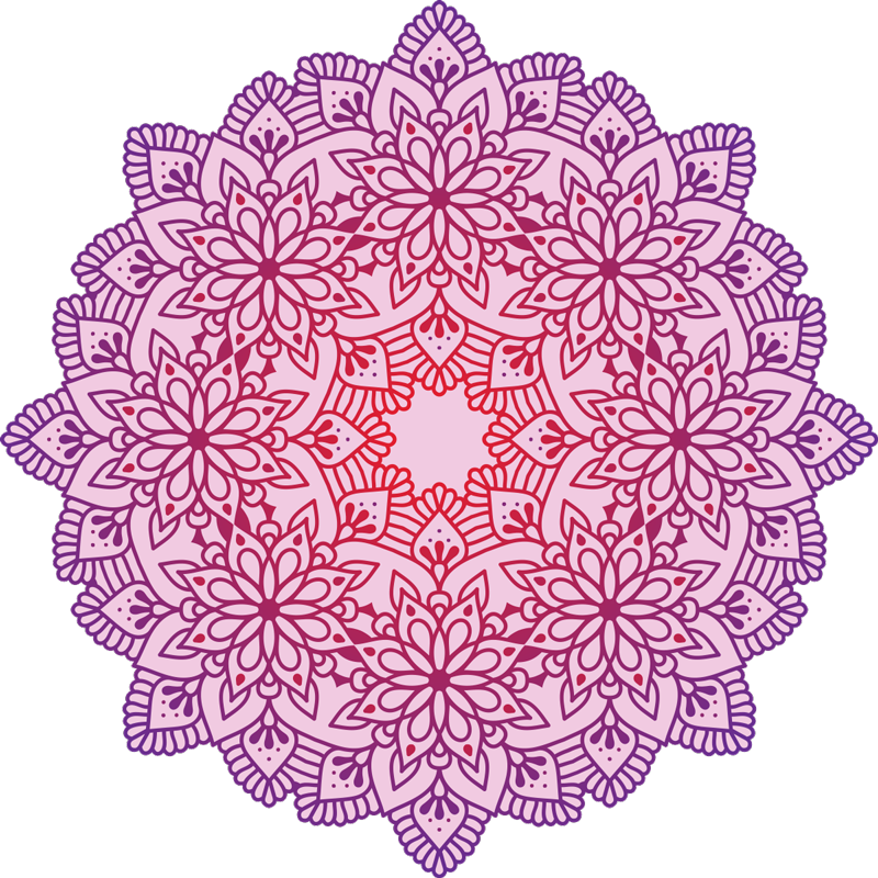 Elegant flower colorful mandala vinyl rug - TenStickers