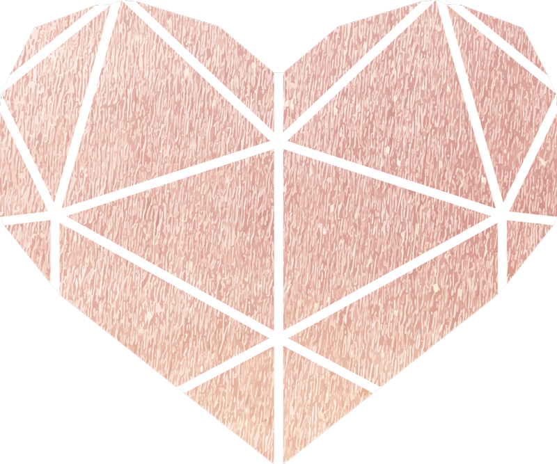 Geometric Heart Pattern geometric vinyl rug - TenStickers
