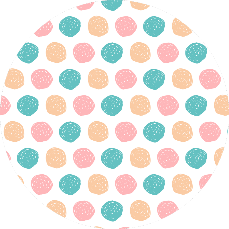 Circular Patterned geometric vinyl rug - TenStickers