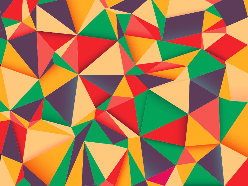 Vinyl rug colorful triangle style - TenStickers