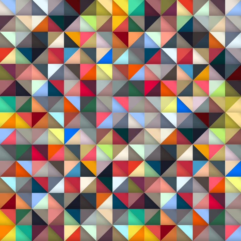 Colorful triangular vinyl mosaic rug - TenStickers