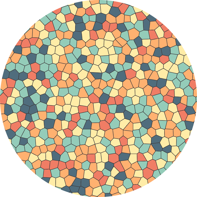 round vinyl mosaic carpet pastel - TenStickers
