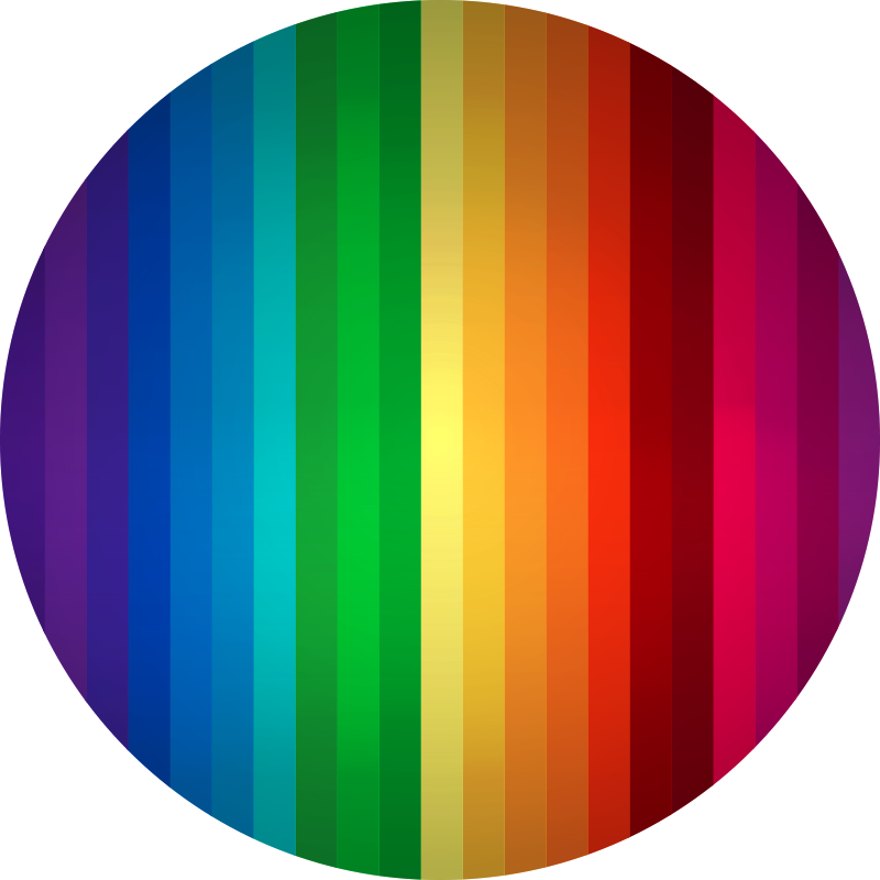 Rainbow Spectrum Circle stripes vinyl rug - TenStickers