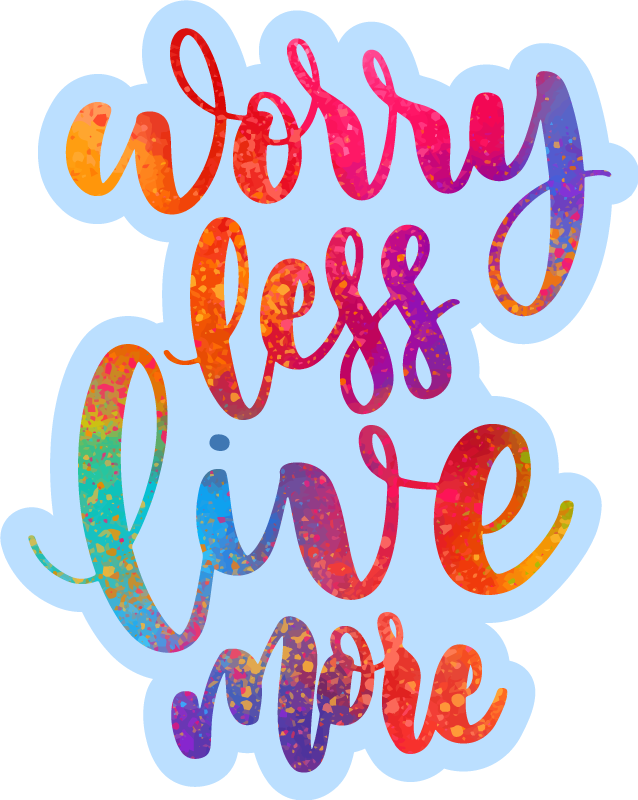 Worry Less Live More custom vinyl rug - TenStickers