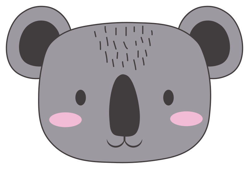Koala face animal vinyl rug - TenStickers
