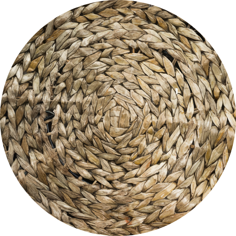 Circular Woven textured vinyl rug - TenStickers