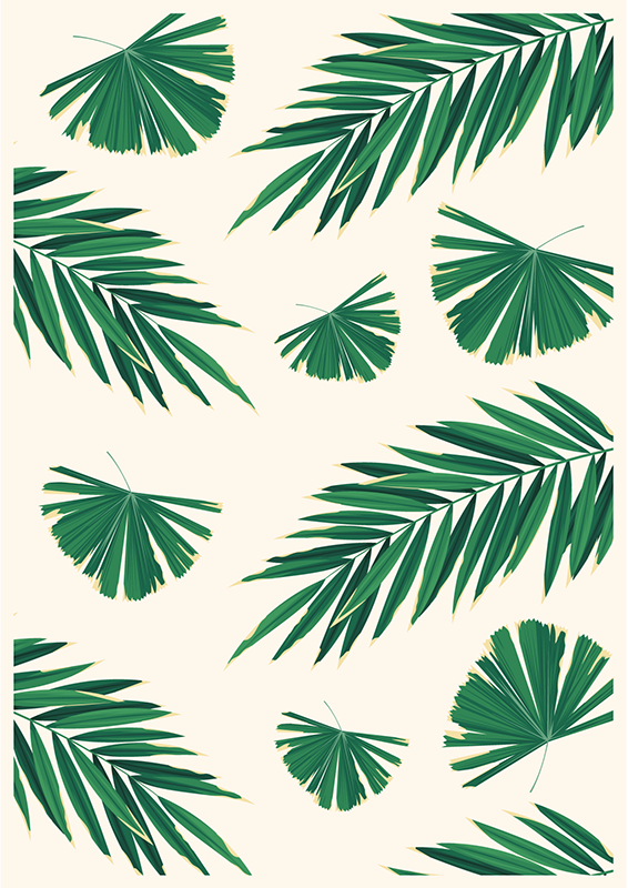 Rugs with plants vinyl bedroom rug - TenStickers